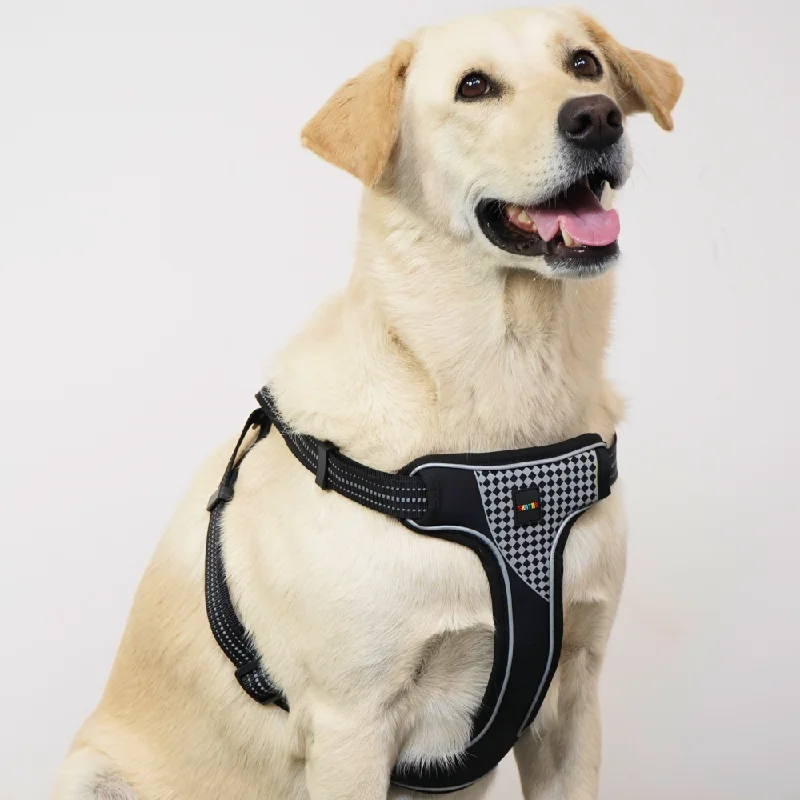 Skatrs Adventure in Style & Comfort Eclipse Padded Harness for Dogs (Black)