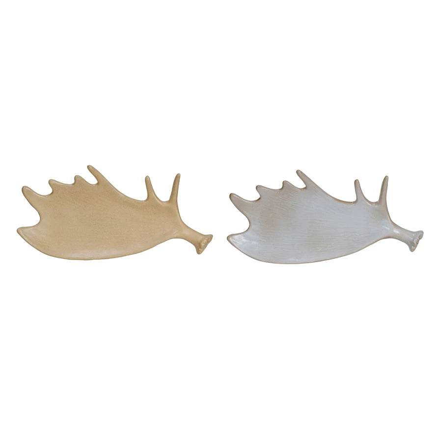 Stoneware Moose Antler Plates