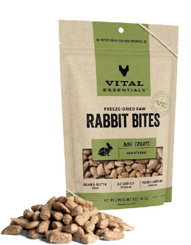 Vital Essentials Dog Freeze Dried Treat Bites Rabbit 5oz