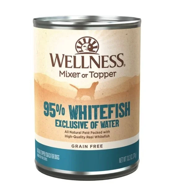 Wellness 95% Grain Free Whitefish Mixer & Topper Wet Dog Food